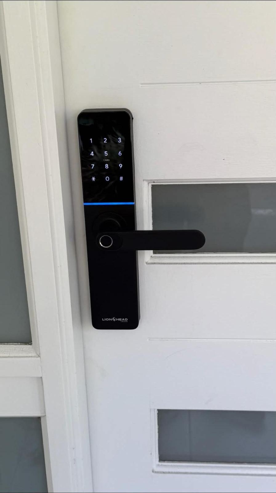 Fingerprint and keypad lock, front door